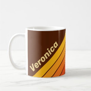 Vintage Style Stripes with Name Coffee Mug