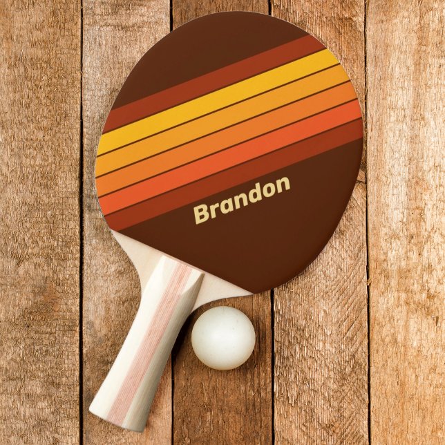Vintage Style Stripes with Name Ping Pong Paddle (Creator Uploaded)