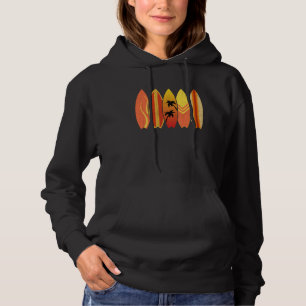 Vintage Style Summer Surf Surfboard Surfing Beach Hoodie