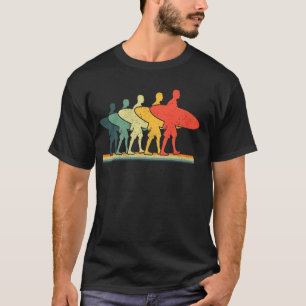 Vintage Style Summer Surf Surfer Heartbeat Surfing T-Shirt