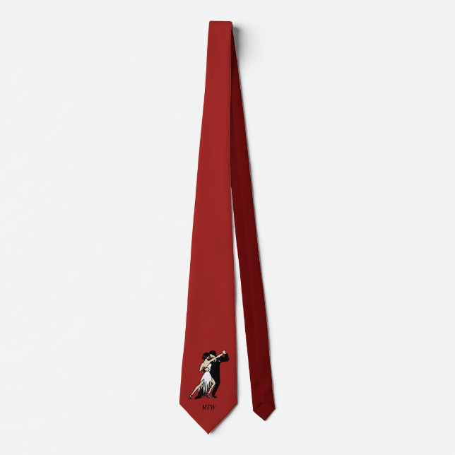 Vintage-style Tango Dancers Tie (Front)