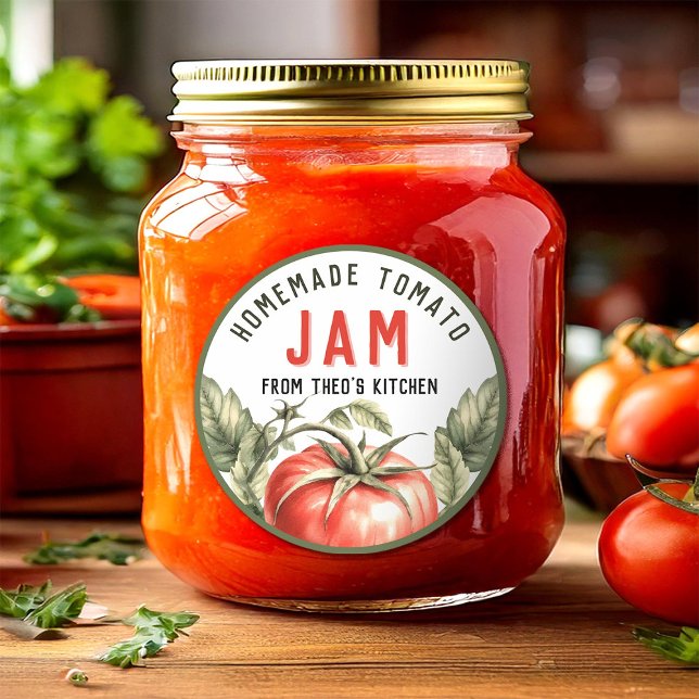 Vintage Style Tomato Jam custom label (Creator Uploaded)