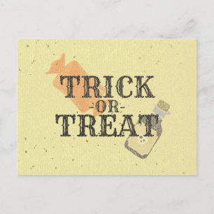 Vintage Style Trick Or Treat Postcard