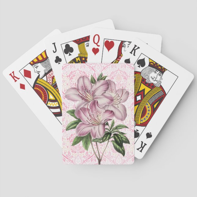 Vintage Style Trio of Lily Flowers Playing Cards (Back)