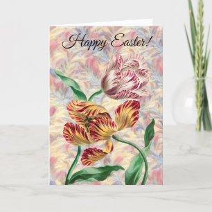Vintage Style Tulip Art Easter Card