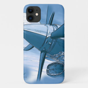 Vintage style Turboprop Aircraft Art Case-Mate iPhone Case
