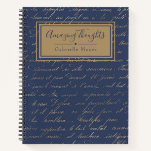 Vintage Style Typography Amazing Thoughts Journal
