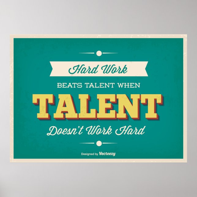 Vintage Style Typography Poster (Front)