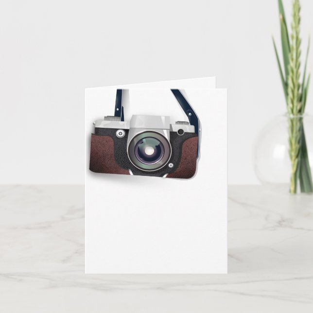 Vintage Style Vintage camera Note Card (Front)