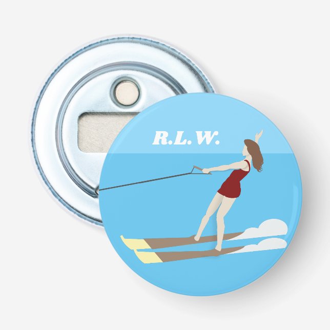 Vintage-style Waterski Bottle Opener (Front)