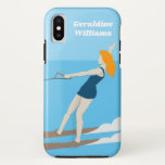 Vintage-style Waterski Case-Mate iPhone Case<br><div class="desc">Vintage-style waterskiing design with customisable text.</div>