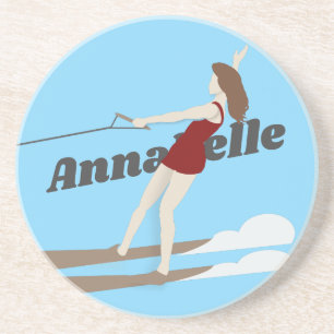 Vintage-style Waterski Coaster