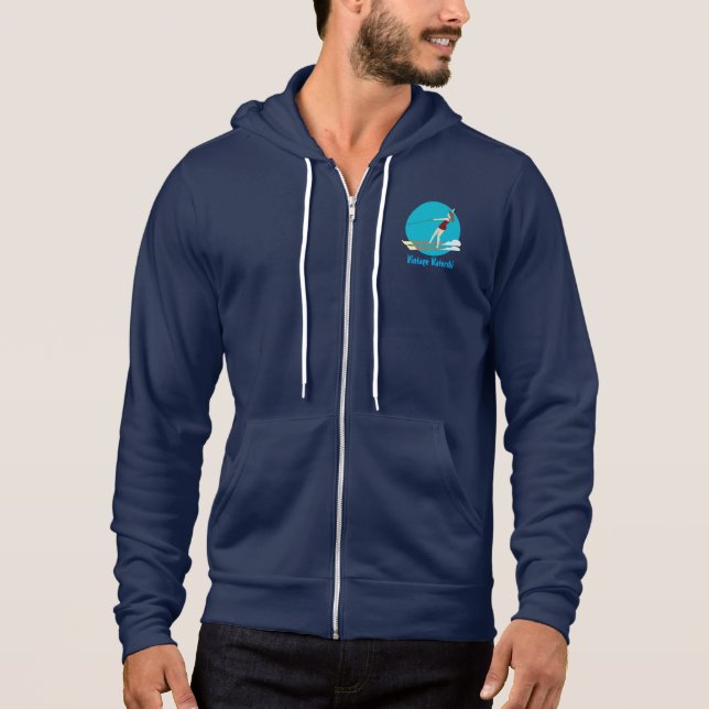 Vintage-style Waterski Hoodie (Front)
