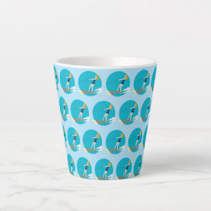 Vintage-style Waterski Latte Mug