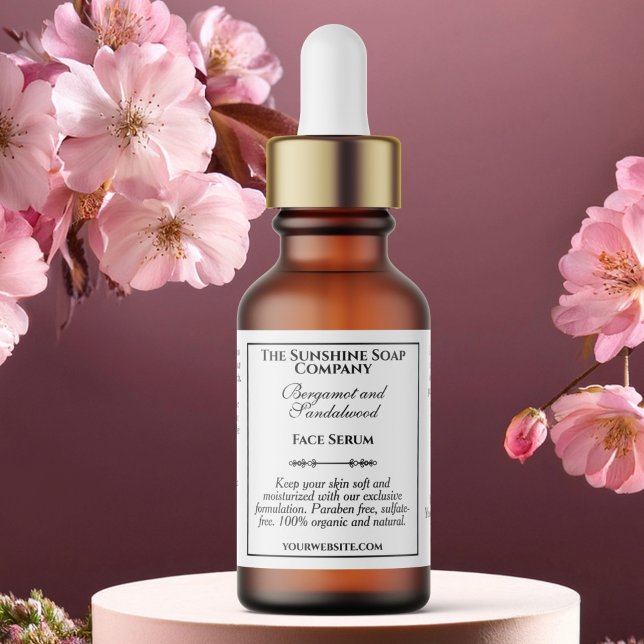 Vintage Style White Dropper Bottle Label (Creator Uploaded)