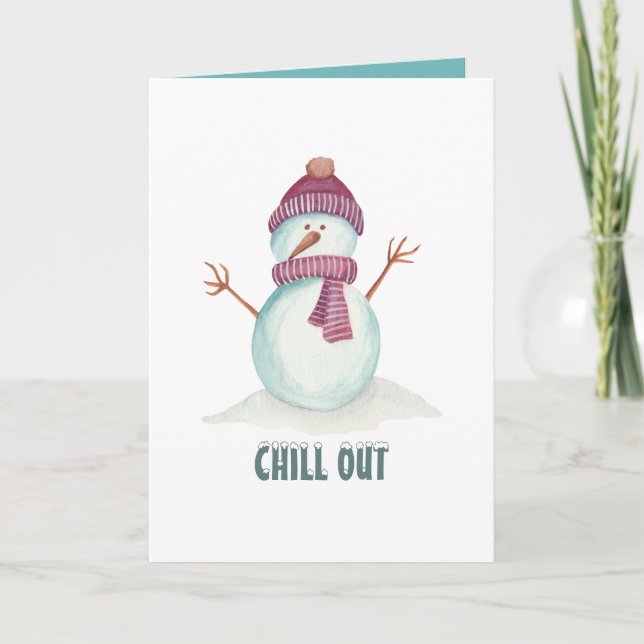 Vintage Style Winter Christmas Card (Front)