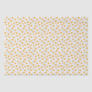 Vintage Style Yellow Wildflower Pattern Tissue Pap Paper
