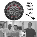 Vintage Style [Your Family Name] Red Dart Board<br><div class="desc">Vintage dartboard with your family name/est.yr in red design. Classic black and white numbers. Personalise and Customise with easy templates. Makes a great gift for him.</div>