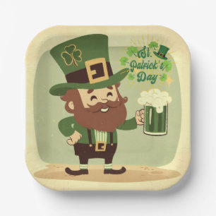 Vintage styled Saint Patrick's day Paper Plate
