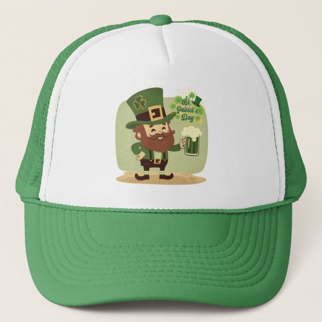 Vintage styled Saint Patrick's day Trucker Hat (Front)
