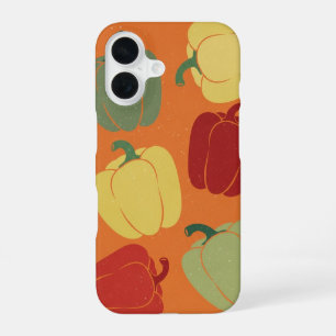 Vintage Stylised Bell Pepper Pattern iPhone 16 Case