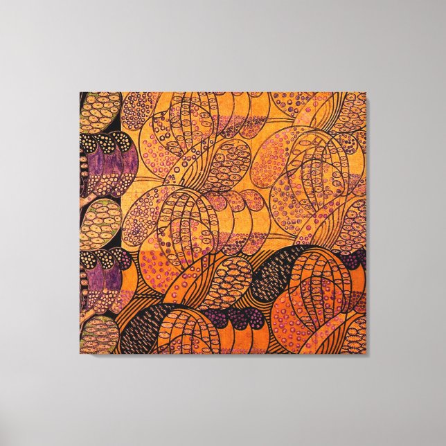 Vintage Stylised Daisies Canvas Print (Front)