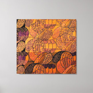 Vintage Stylised Daisies Canvas Print