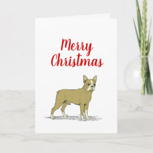 Vintage Stylised French Bulldog C Holiday Card