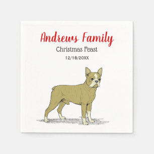 Vintage Stylised French Bulldog C Napkin