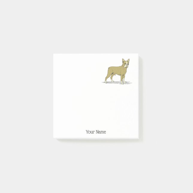 Vintage Stylised French Bulldog C Post-it Notes (Front)