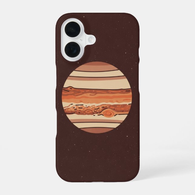 Vintage Stylised Jupiter iPhone 16 Case (Back)