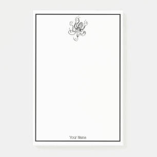 Vintage Stylised Octopus Drawing #1 Post-it Notes