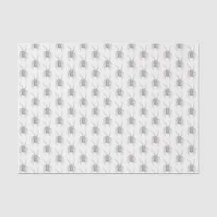 Vintage Stylised Octopus Spread Arms #2 Grey Tissue Paper