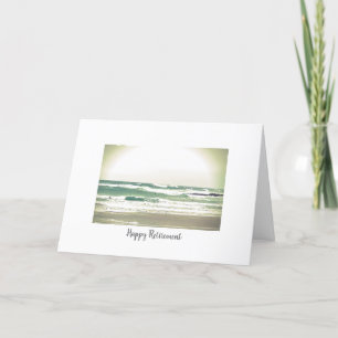 Vintage stylised surfing photograph retirement holiday card