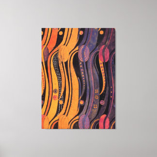 Vintage Stylised Tulips Canvas Print