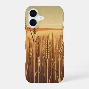 Vintage Stylised Wheat Field iPhone 16 Case