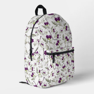 Vintage Stylish Elegant wildflower floral  Printed Backpack