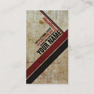 Vintage Stylish Retro Red an Black Business Card