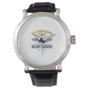Vintage Submarine Force Silent Service Vector Desi Watch