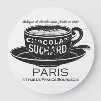 Vintage Suchard Chocolat Ad Large Clock