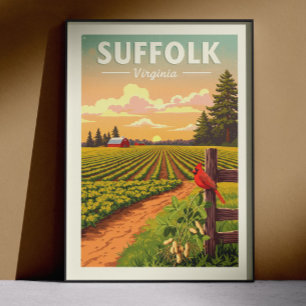 Vintage Suffolk Virginia Poster