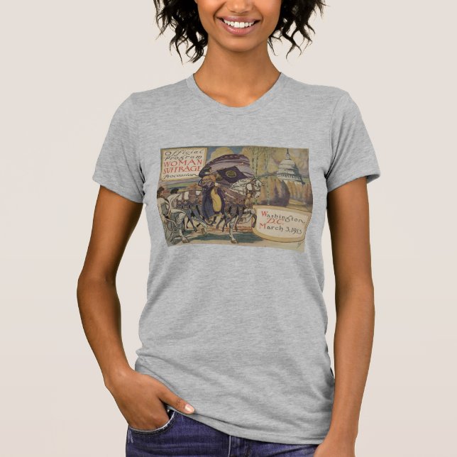 Vintage Suffrage Poster Women's Rights T-Shirt (Front)