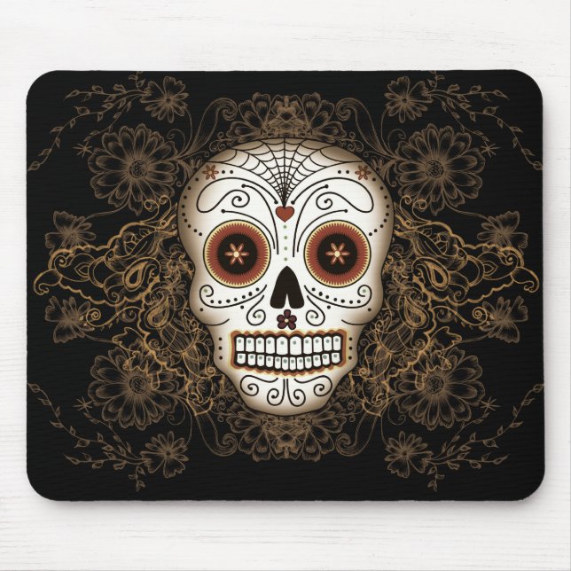 Vintage Sugar Skull Mousepad (Front)