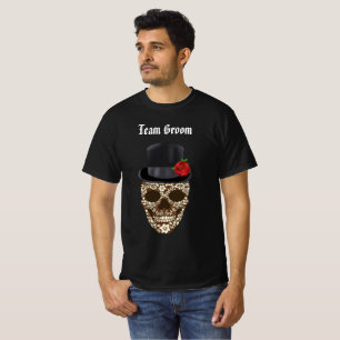 Vintage Sugar Skull Team Groom T-Shirt