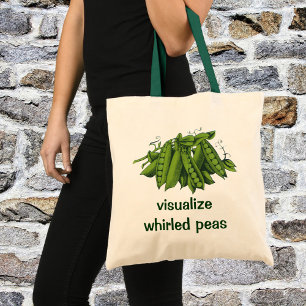 Vintage Sugar Snap Peas, Healthy Food Vegetables Tote Bag