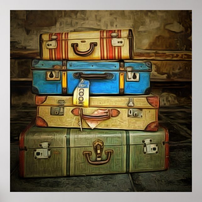 Vintage suitcases poster (Front)