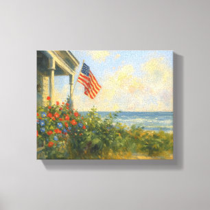 Vintage Summer 4th of July Americana Independence  Canvas Print
