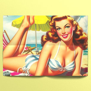 Vintage Summer Beach Pin Up Tissue Paper