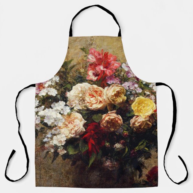 Vintage Summer Flowers by Henri Fantin-Latour Apron (Front)