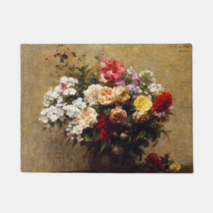 Vintage Summer Flowers by Henri Fantin-Latour Doormat